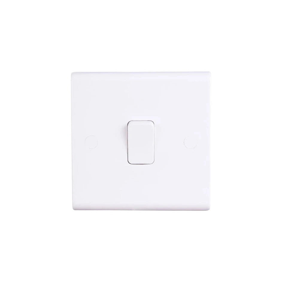 Deta S1246 Slimline 10A 1 Gang Intermediate Light Switch White