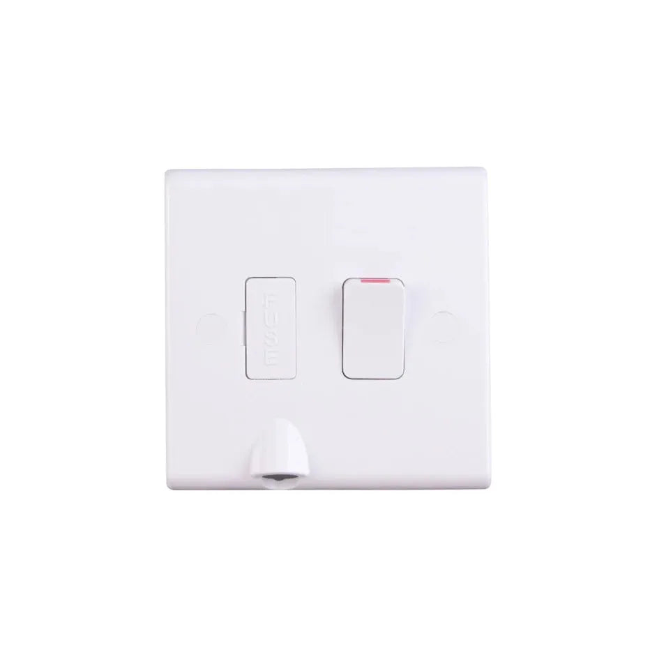 Deta S1374 Slimline 13A Switched Fused Spur with Bottom Flex Outlet