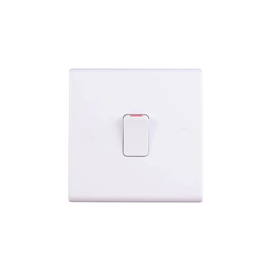 Deta S1390 Slimline 20A Double Pole Switch White