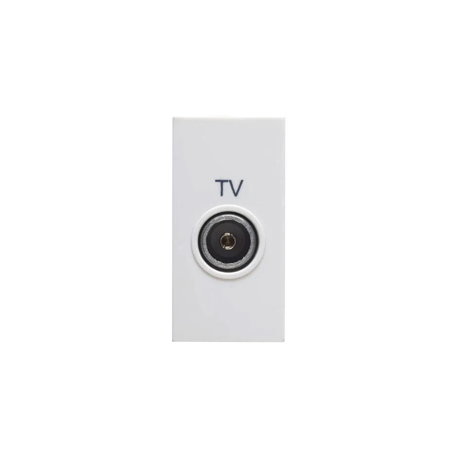 Deta S1442 Co-axial Female TV Outlet Module White