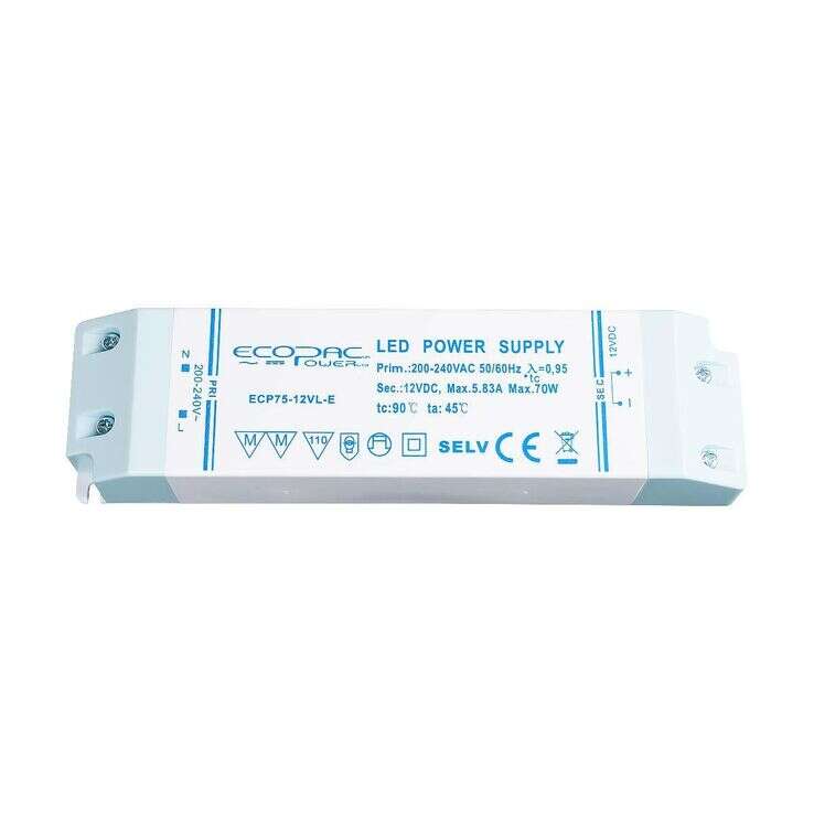 Ecopac 75W Non-Dimmable Constant Voltage LED Driver