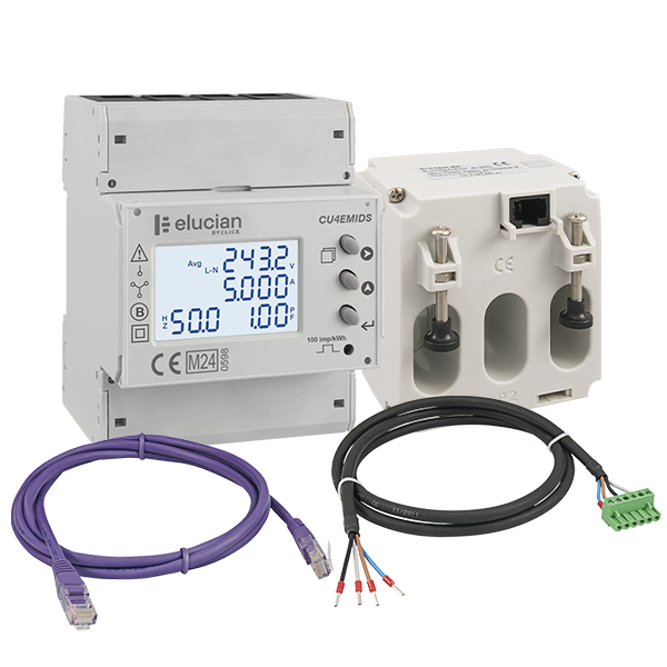 Elucian CU4EM125K 125A Three Phase Energy Meter Kit