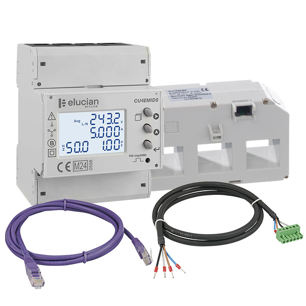 Elucian CU4EM250K 250A Three Phase Energy Meter Kit