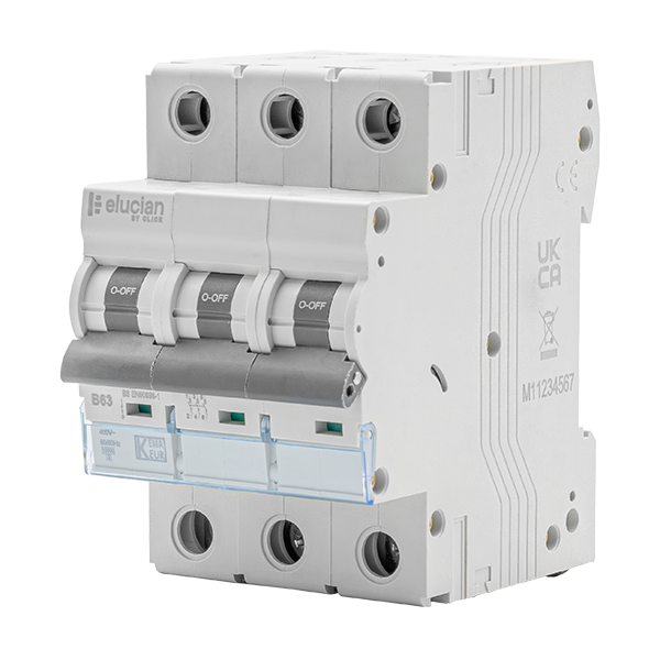 Elucian Triple Pole True 10kA C Curve MCB