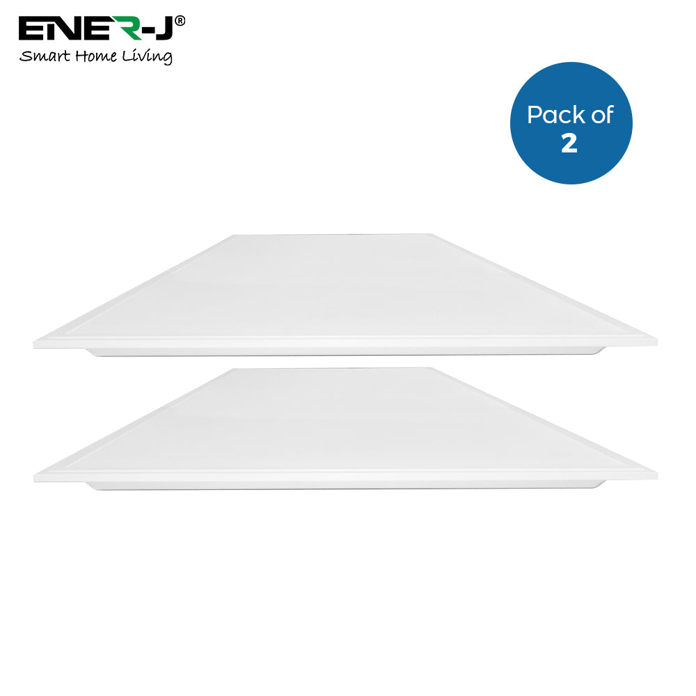 Ener-j E124 LED Backlit Panel, 1200x600mm, 50W, 6000Lm, 4000K Pack of 2
