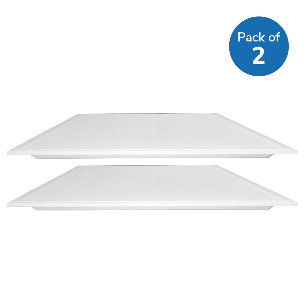 Ener-j E135 595x595mm LED Backlit Panel with UGR<19, 100 Lm/W, No Flicker CE driver, 6000K Pack of 2