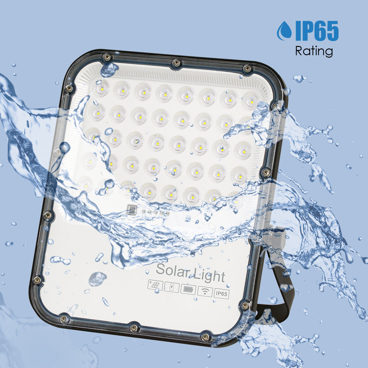Ener-j E194X 150W LED Floodlights with Solar Panels, 15W Solar Panel, 15AH Battery, 1800 lumens