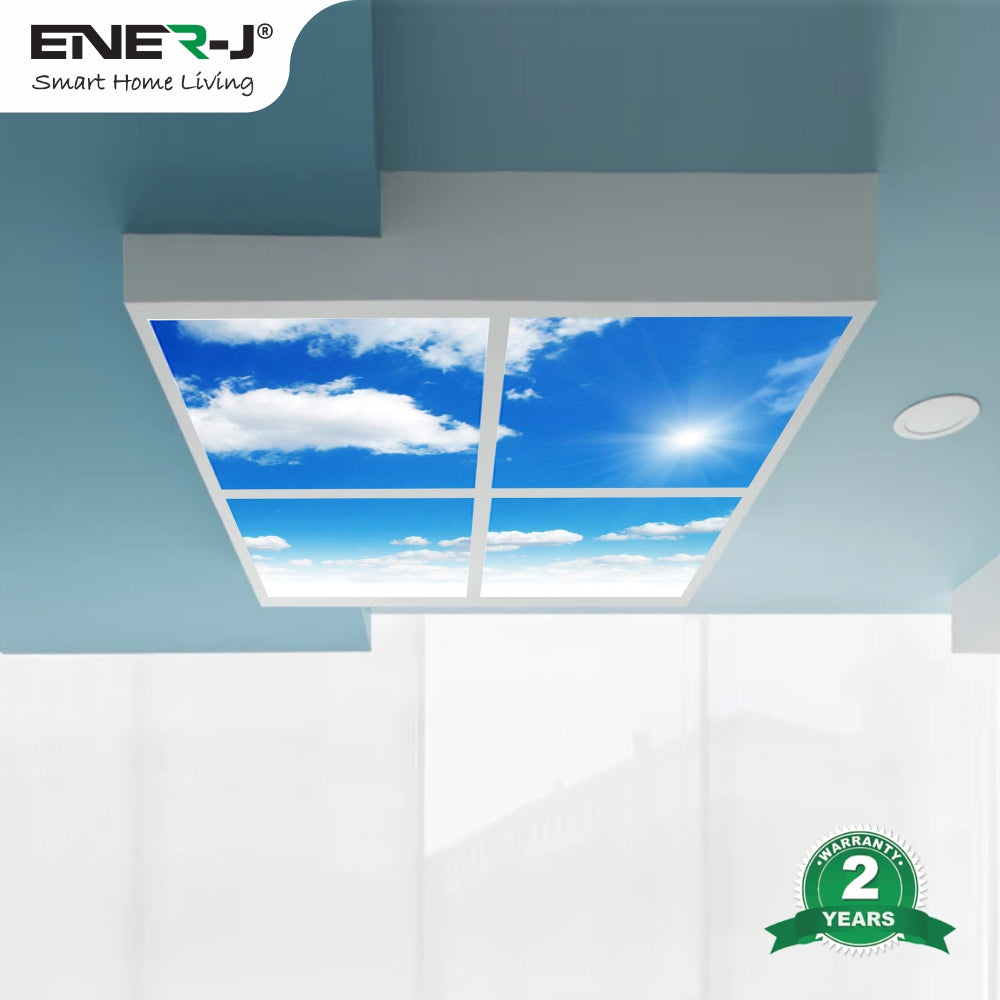 Ener-j E800 SKY Cloud LED Panel 3D version, 60x60cms, 40W Pack of 4