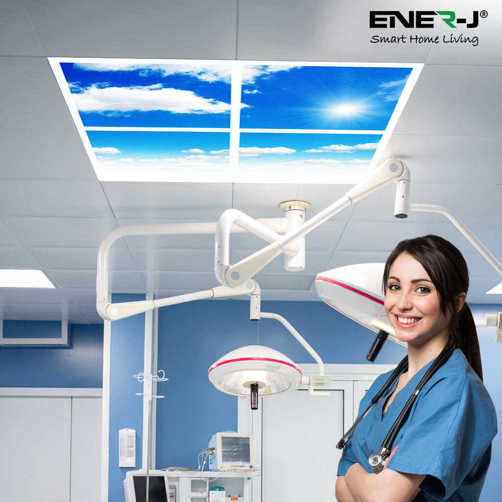 Ener-j E800 SKY Cloud LED Panel 3D version, 60x60cms, 40W Pack of 4