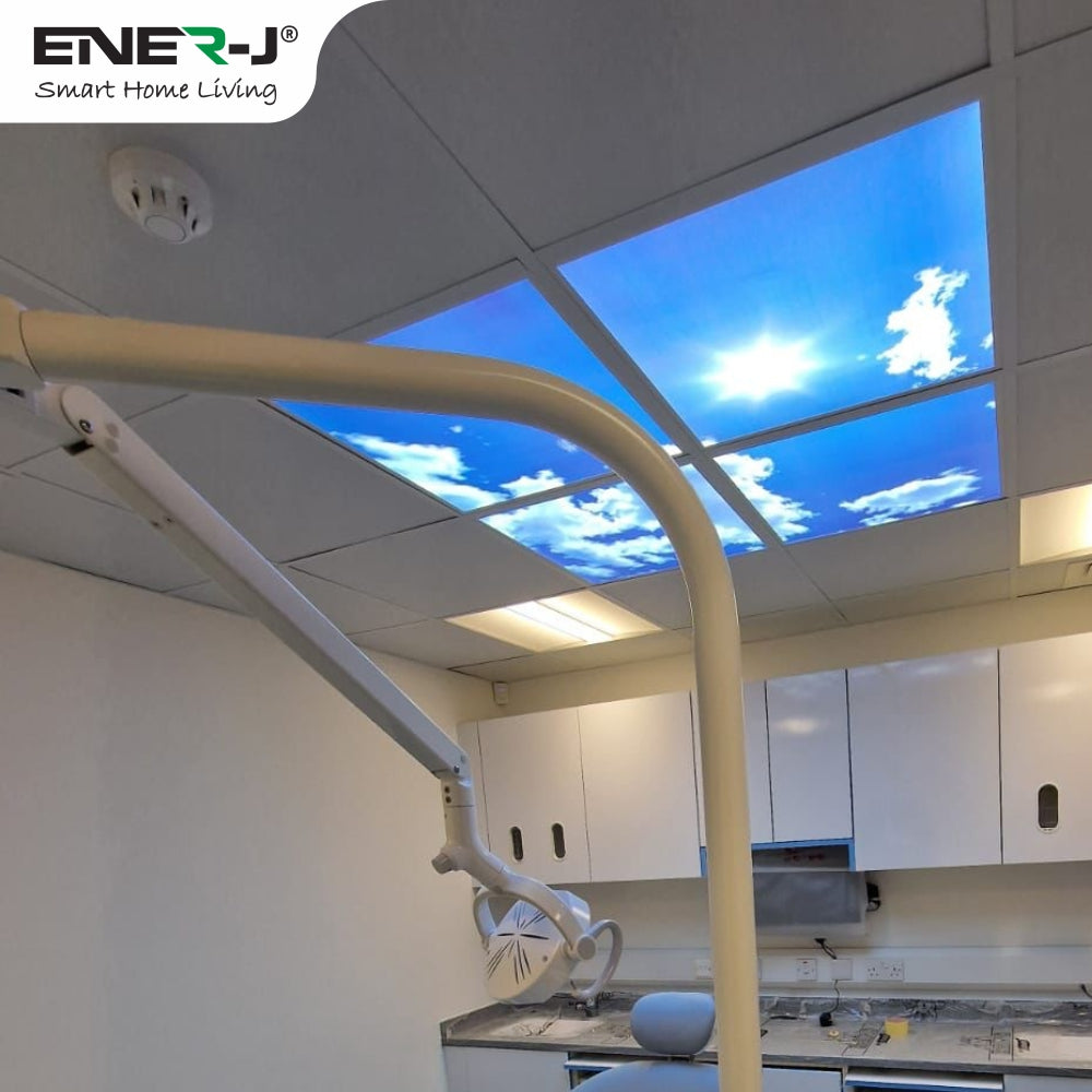 Ener-j E800 SKY Cloud LED Panel 3D version, 60x60cms, 40W Pack of 4