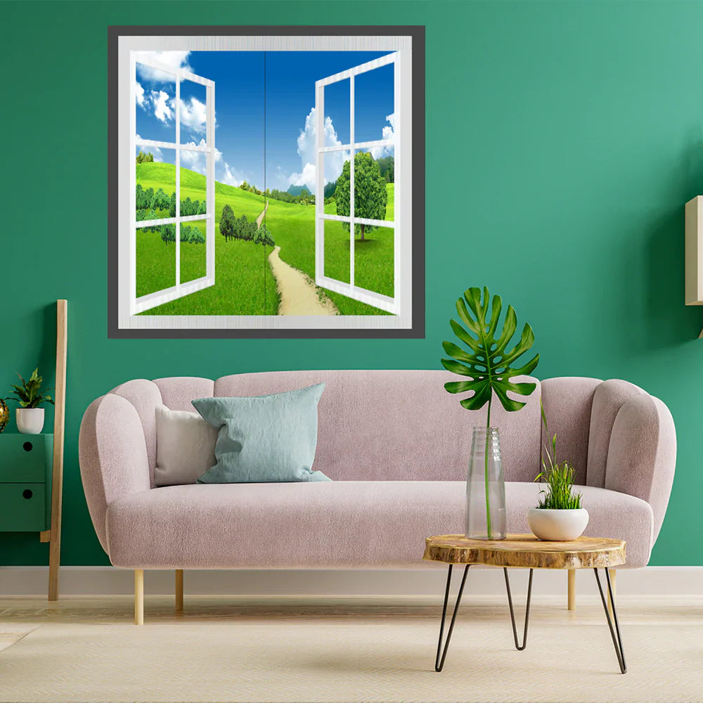 Ener-j E804 1200x600mm Landscape Surface Panel with Grassland and Sky 2D Design Pack of 2