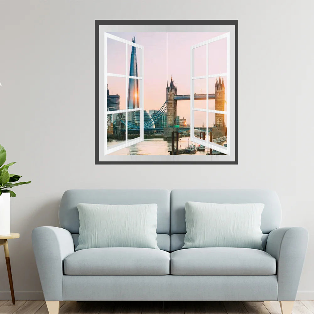 Ener-j E805 1200x600mm Landscape Surface Panel with London Skyline & Bridge 2D Design Pack of 2