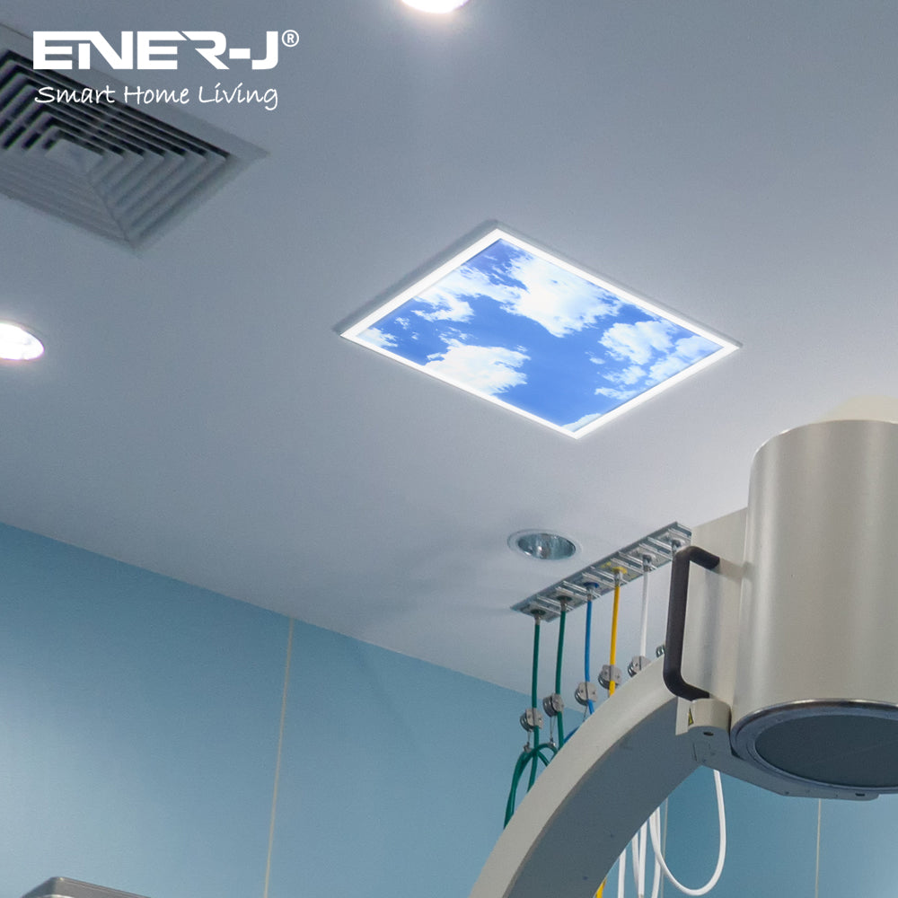 Ener-j E812 SKY Cloud 2D with Borderline LED Backlit Panel, 600x600mm, 40W Pack of 2