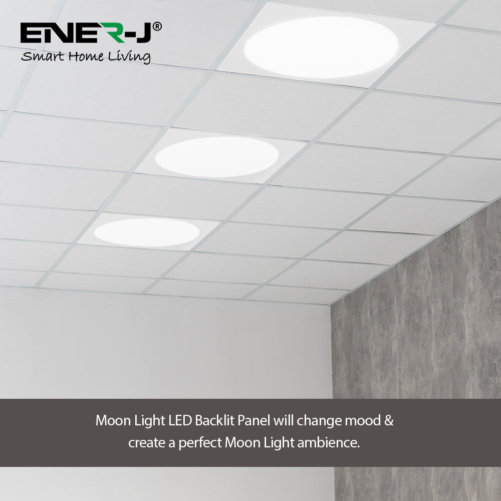 Ener-j E814 Moon Light LED Backlit Panel Light, 600x600mm, 3400 lumens, 4000K Pack of 2