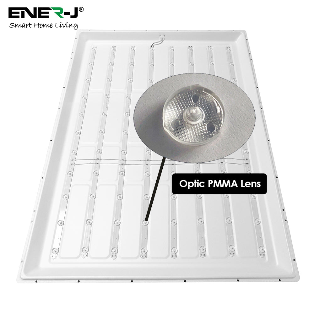 Ener-j E816 LED Backlit Panel, 1200x600mm, 60W, 6000Lm, CCT Switchable (6000K-4000K-3000K) Pack of 2