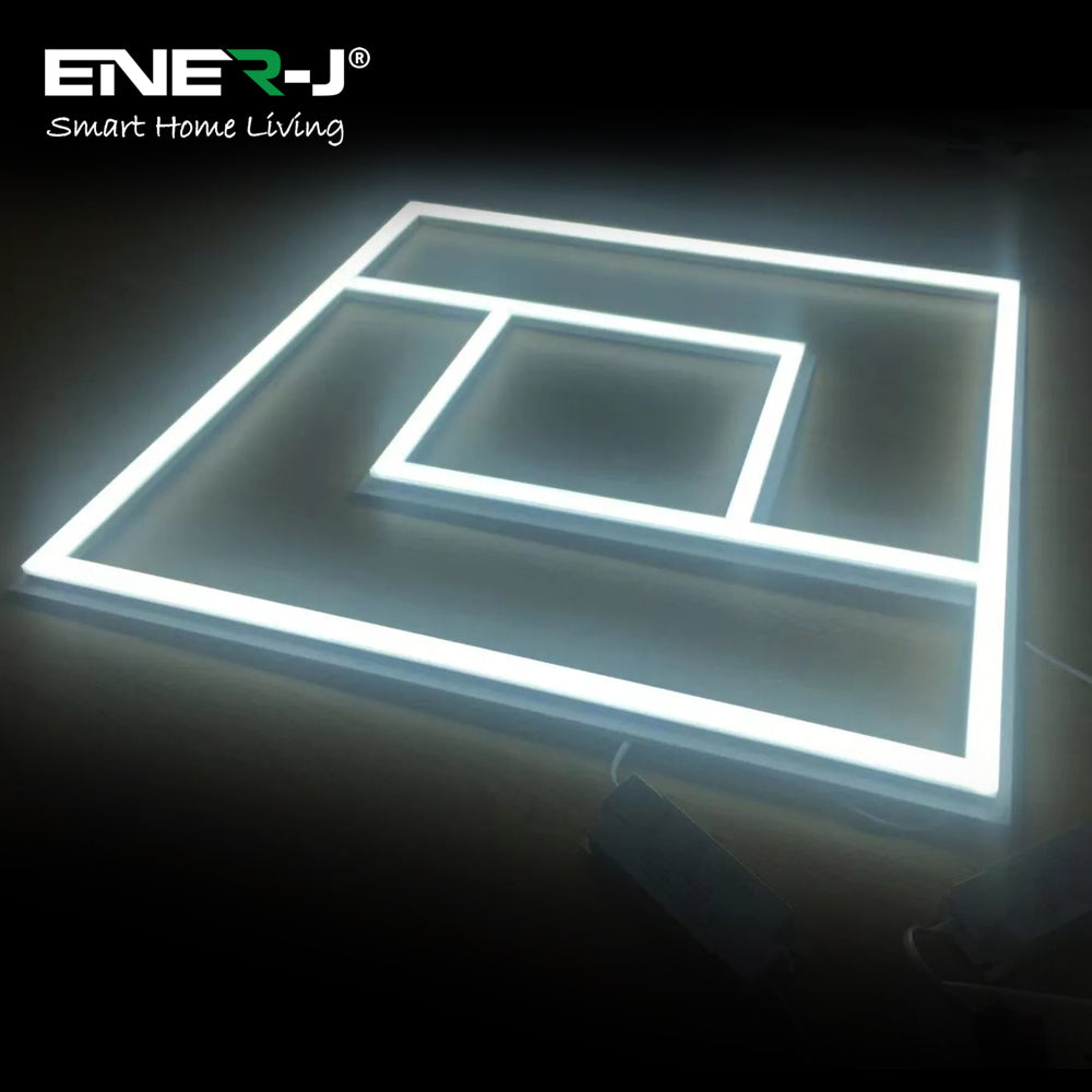 Ener-j E817 600x600mm LED Panel Light with PD Design, 40W 4000 Lumens, 6000K Pack of 2