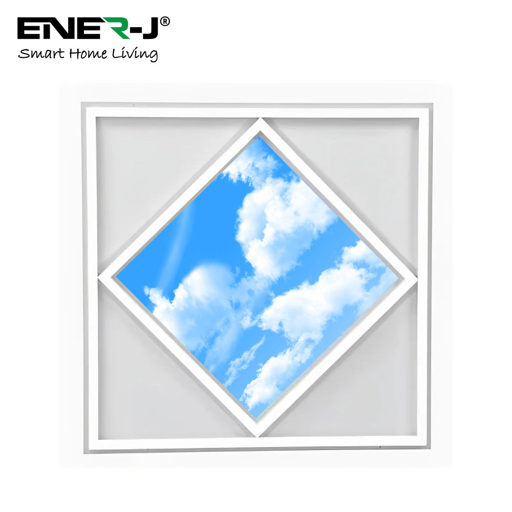 Ener-j E821 600x600mm Diamond Sky & Cloud Ceiling LED Panel Light, 70W with 7000 Lumens, 6000K Pack of 2