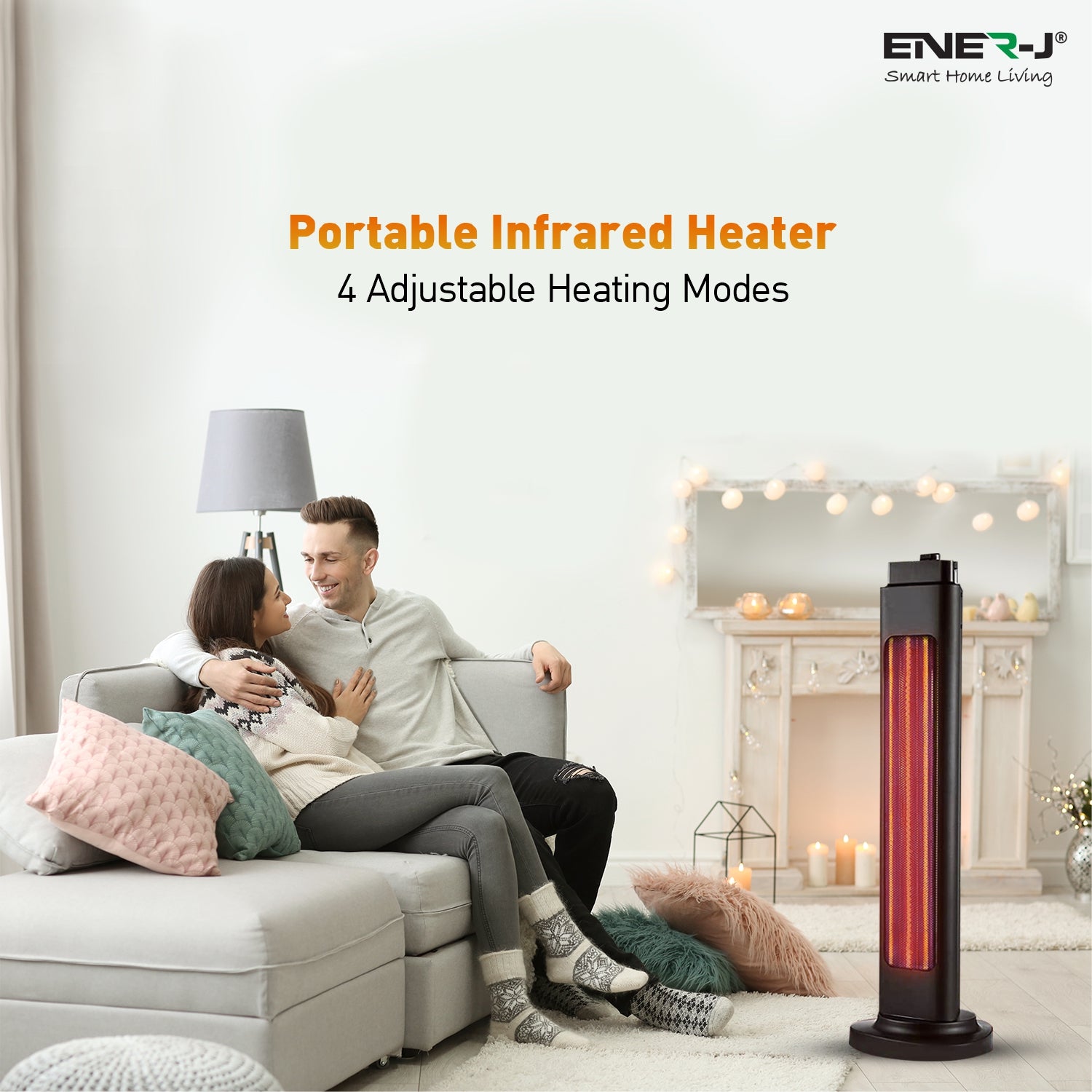 Ener-j IH1032 Portable Infrared Heater 600W/1200W with Oscillation