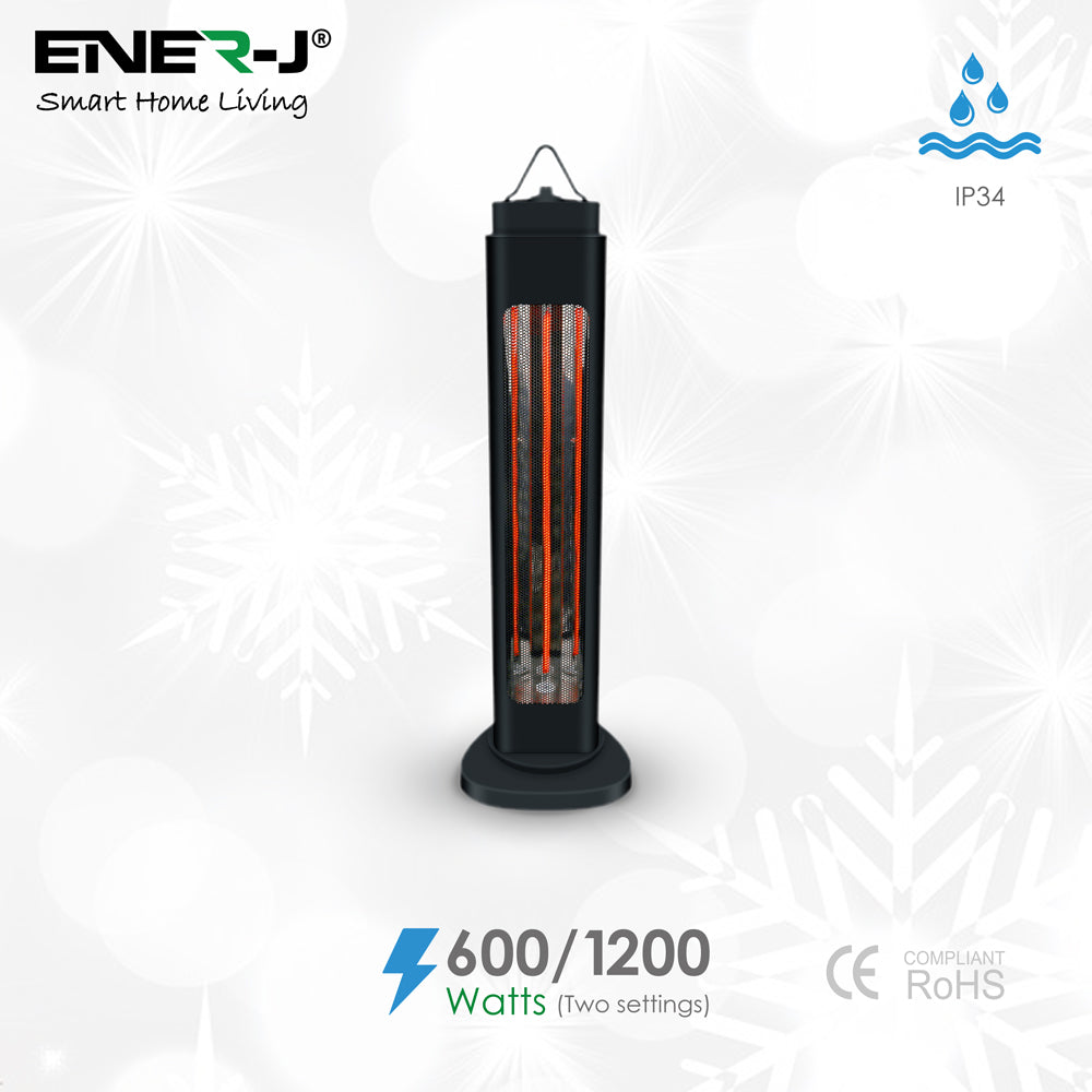 Ener-j IH1032 Portable Infrared Heater 600W/1200W with Oscillation