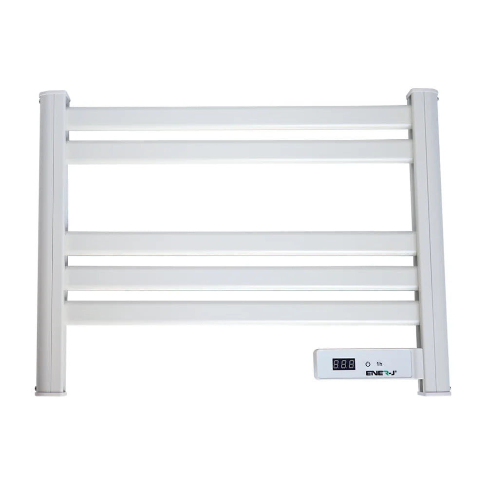 Ener-j IH1045 Infrared Heating Towel Rail LED Screen with BS plug 1.2 m for Bathroom IP24 White