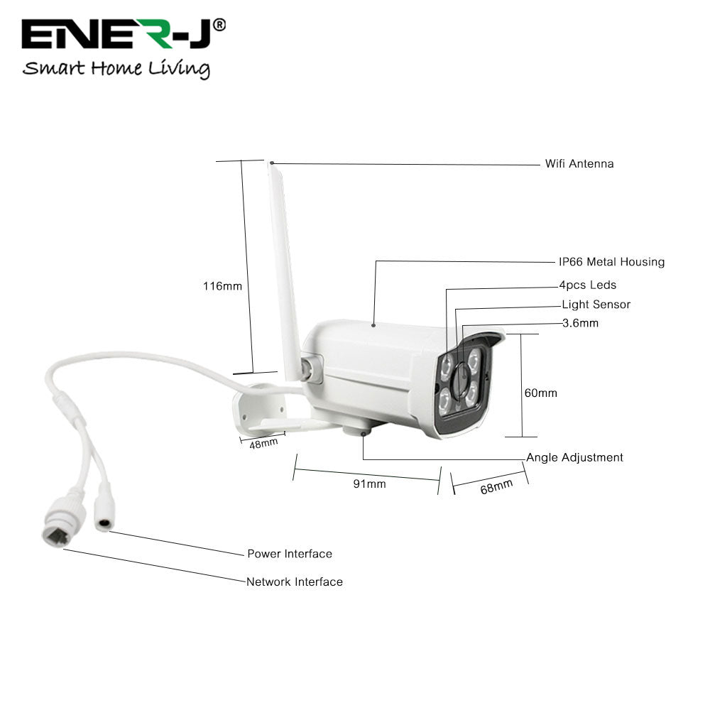 Ener-j IPC1030 WiFi NVR kit(8ch wireless NVR+4pc wireless camera) 2.0MP-1080P