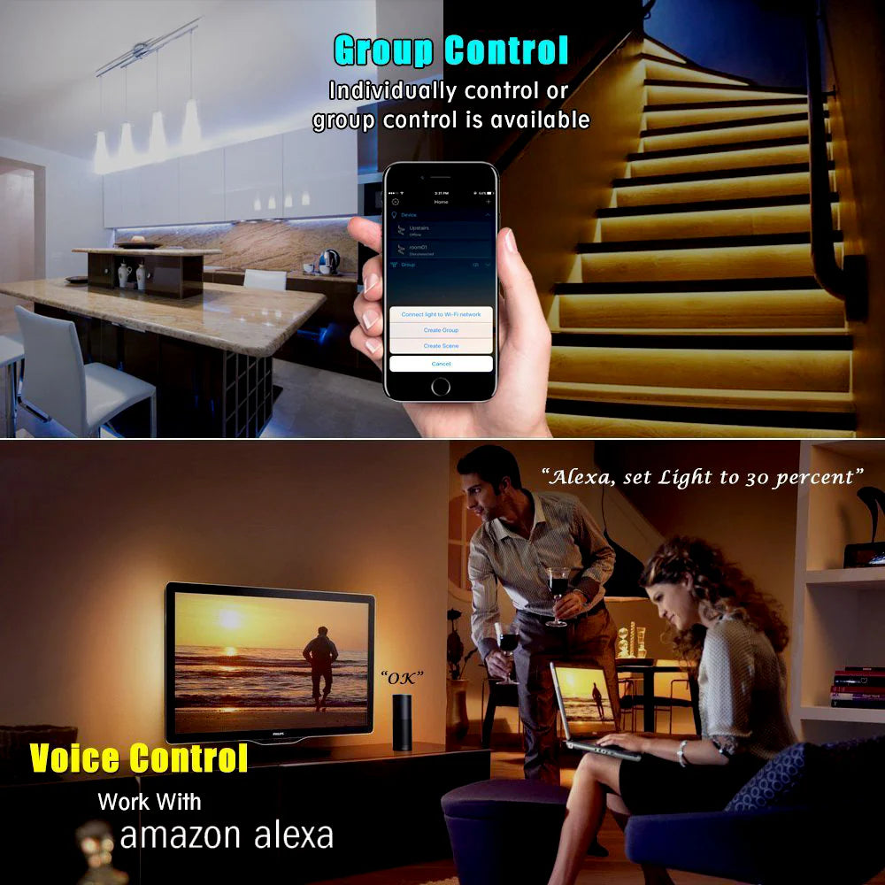 Ener-j SHA5212X Smart WiFi RGB LED Strip Plug and Play Kit 12V, 5 meters, IP65