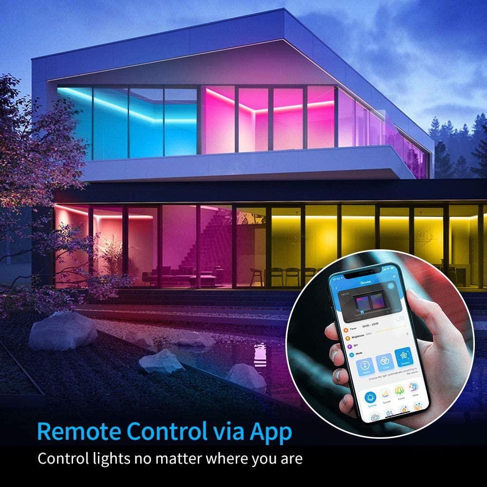 Ener-j SHA5213X Smart WiFi RGB+CCT Changing 5m Plug & Play LED Strip Kit, IP65