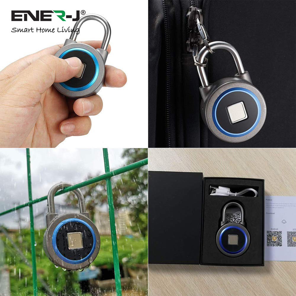 Ener-j SHA5260 Smart Fingerprint padlock with Bluetooth (app)