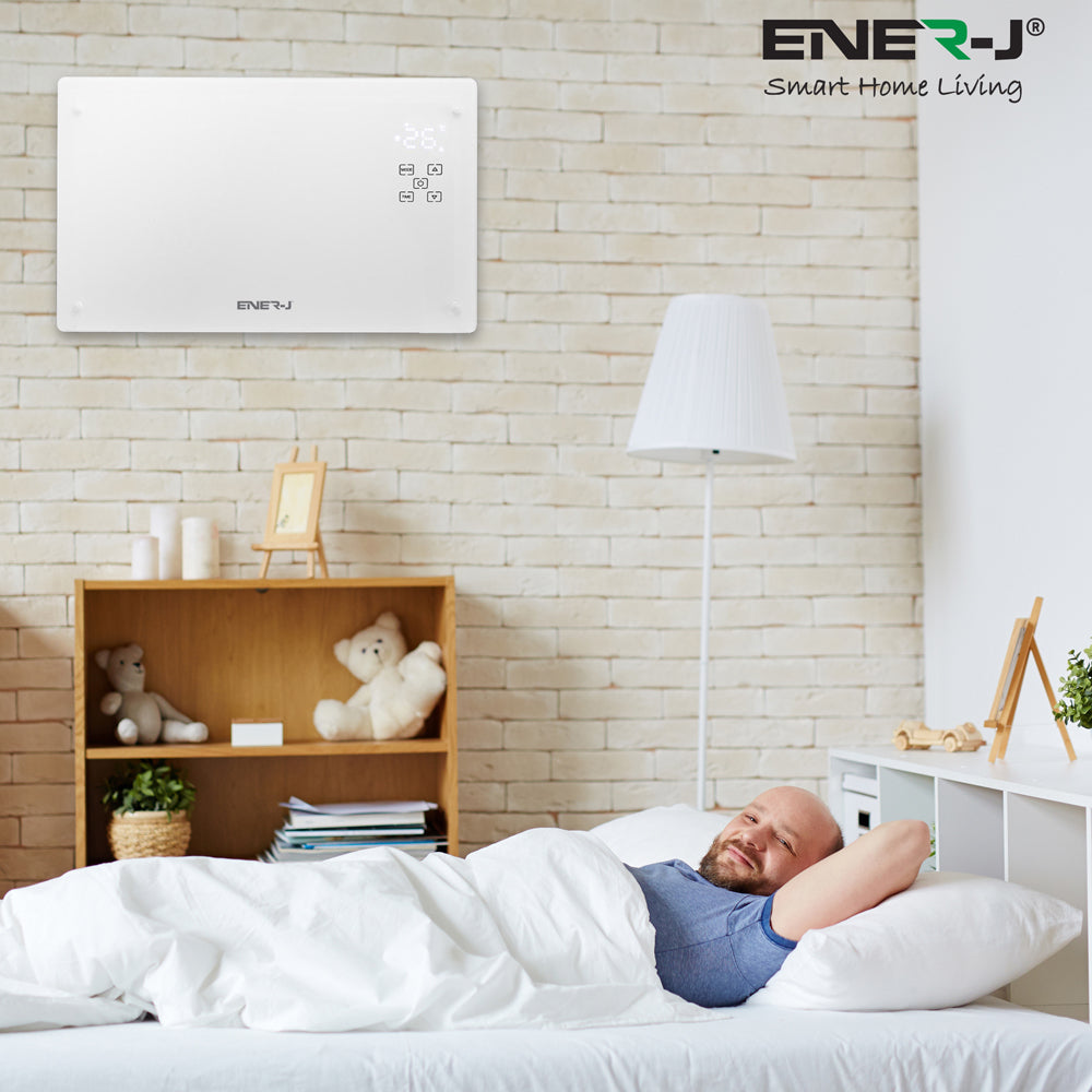 Ener-j SHA5281X Smart WiFi Panel Heater, Tempered Glass 2000W