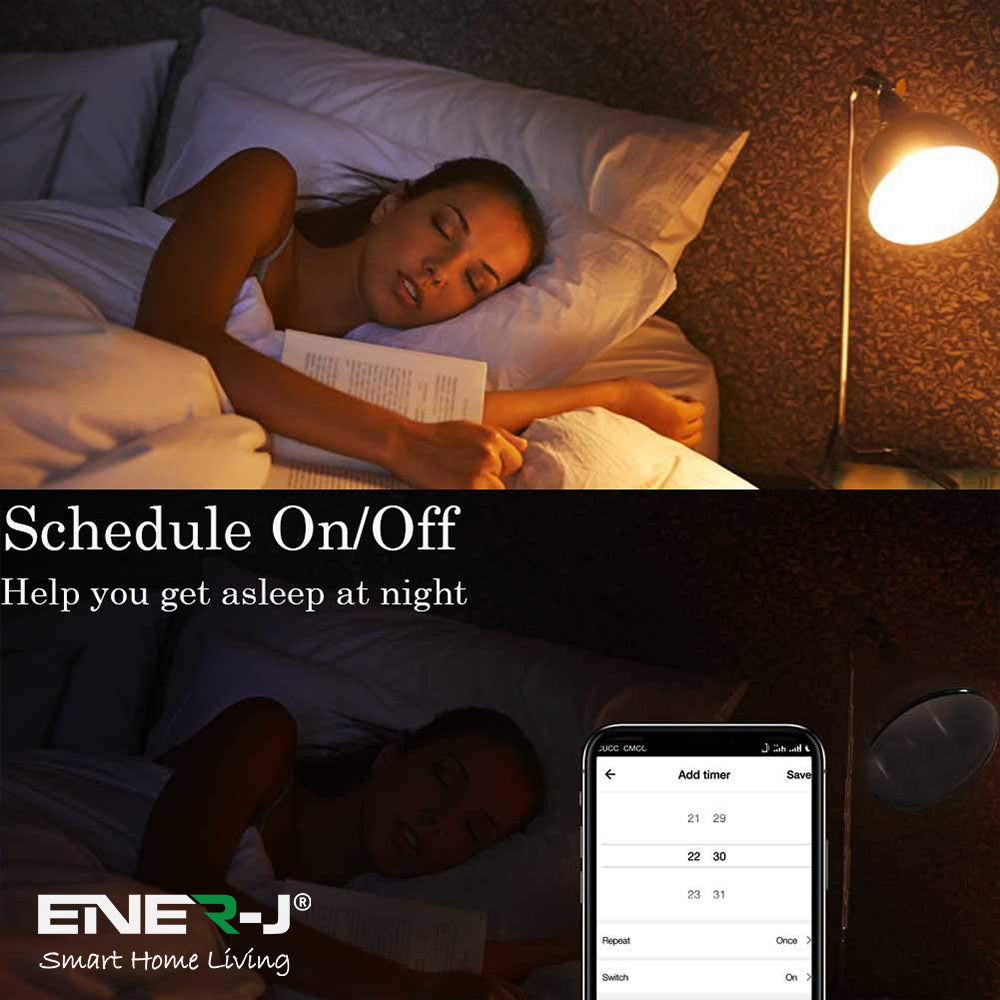 Ener-j SHA5286-3 Smart WiFi GU10 LED Lamp 5W, RGB+W+WW, Dimmable Pack of 3