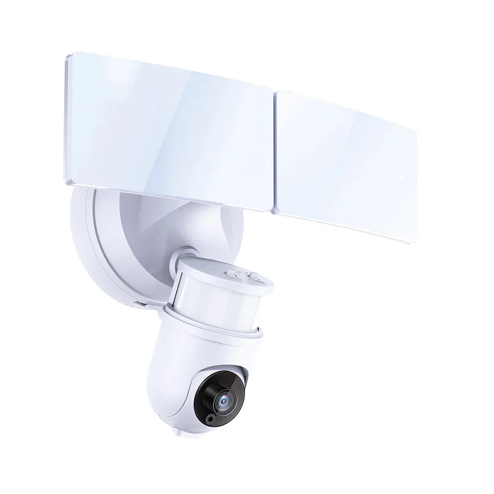 Ener-j SHA5293 Wifi Outdoor Security Kit with IP Camera and twin LED Floodlight, 2 way audio, White