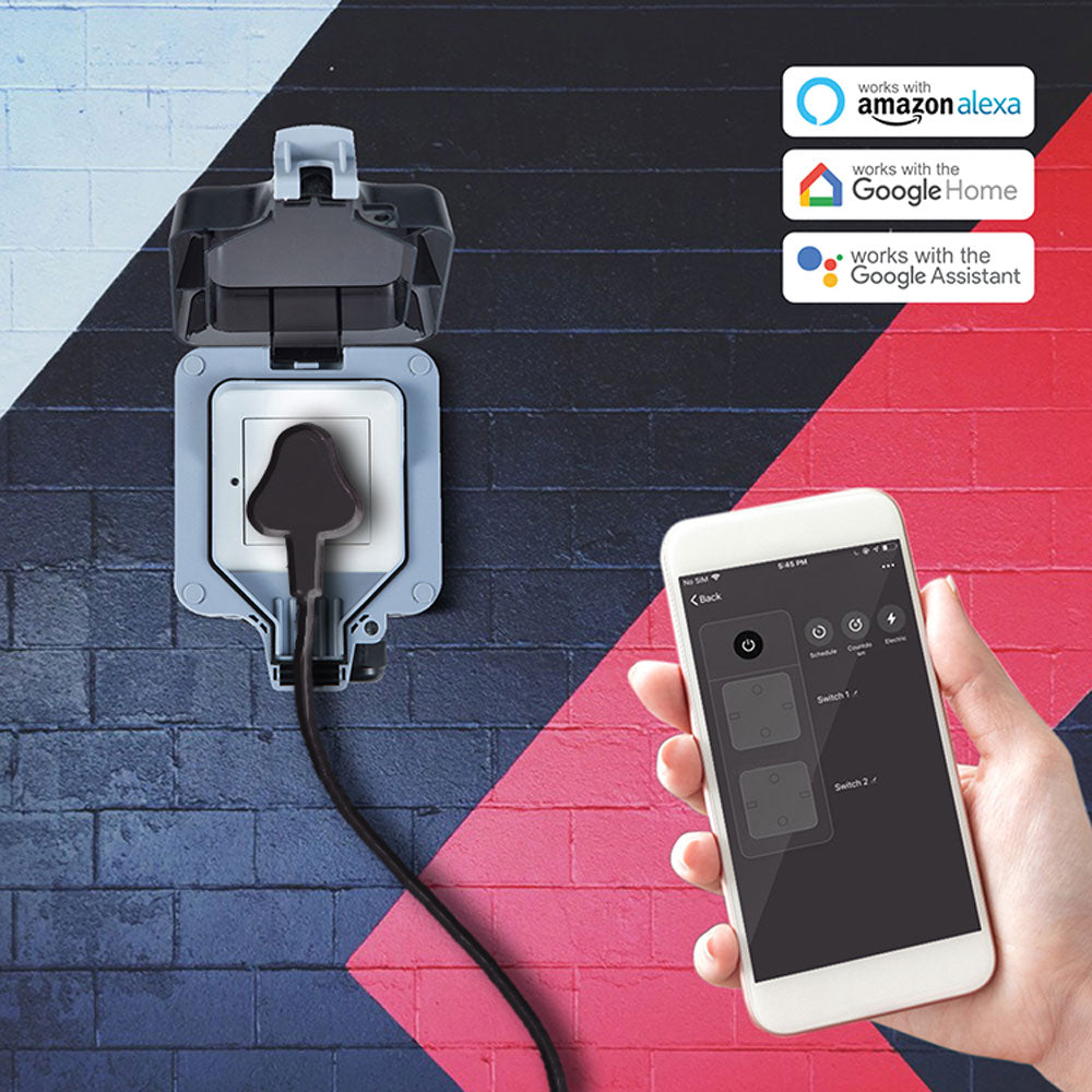 Ener-j SHA5303 Smart WiFi Waterproof Single Socket (IP55)