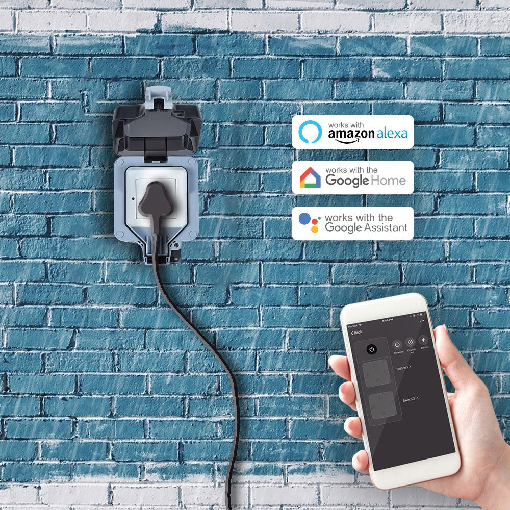 Ener-j SHA5303 Smart WiFi Waterproof Single Socket (IP55)