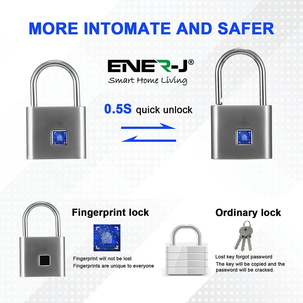 Ener-j SHA5304 Fingerprint Padlock