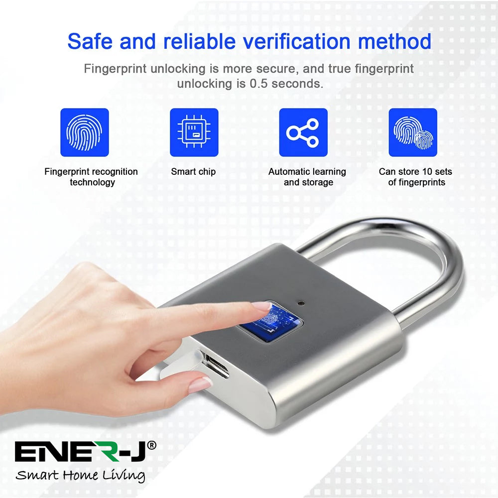 Ener-j SHA5304 Fingerprint Padlock