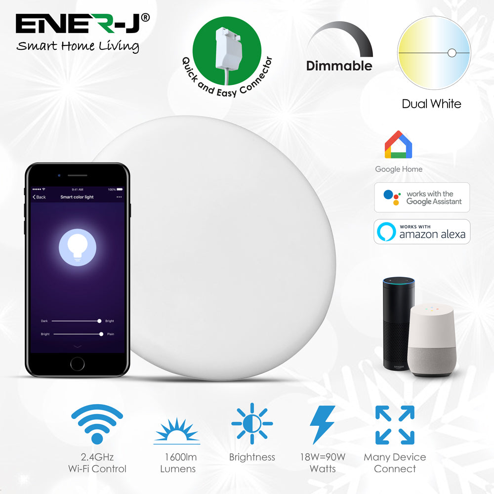 Ener-j SHA5306 Smart Wi-Fi 18W Frameless LED Downlight