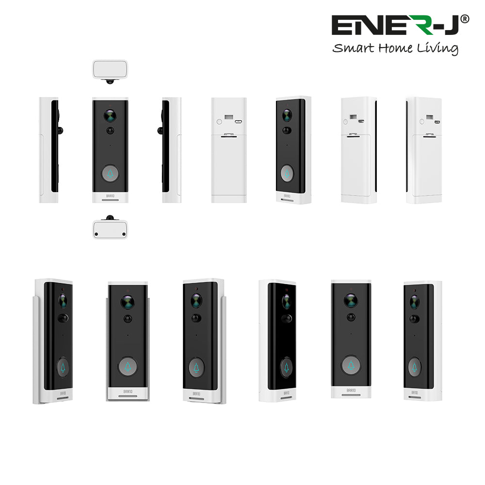Ener-j SHA5307 Slim Wireless Video Door Bell 5200mah battery, including UK Chime