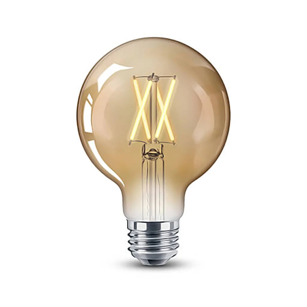 Ener-j SHA5309-3 Smart WiFi CCT Changing & Dimmable Amber Glass G95 LED Globe Lamp E27 8.5W Pack of 3