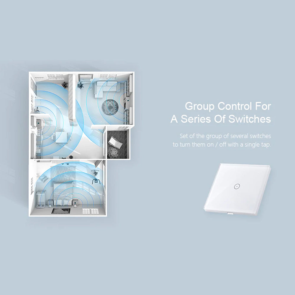 Ener-j SHA5314 Wifi Smart 3 Gang Touch Switch, No Neutral Needed, White Body