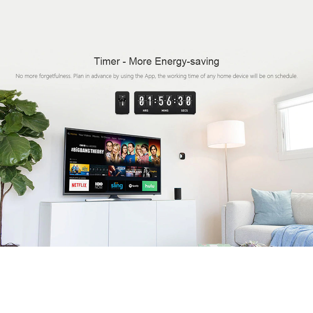 Ener-j SHA5314 Wifi Smart 3 Gang Touch Switch, No Neutral Needed, White Body