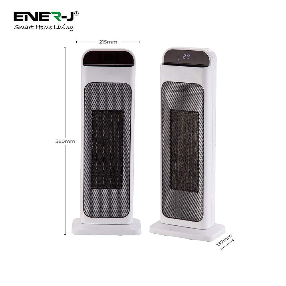 Ener-j SHA5323 Smart WiFi PTC Ceramic 2000W Heater, UK BS Plug