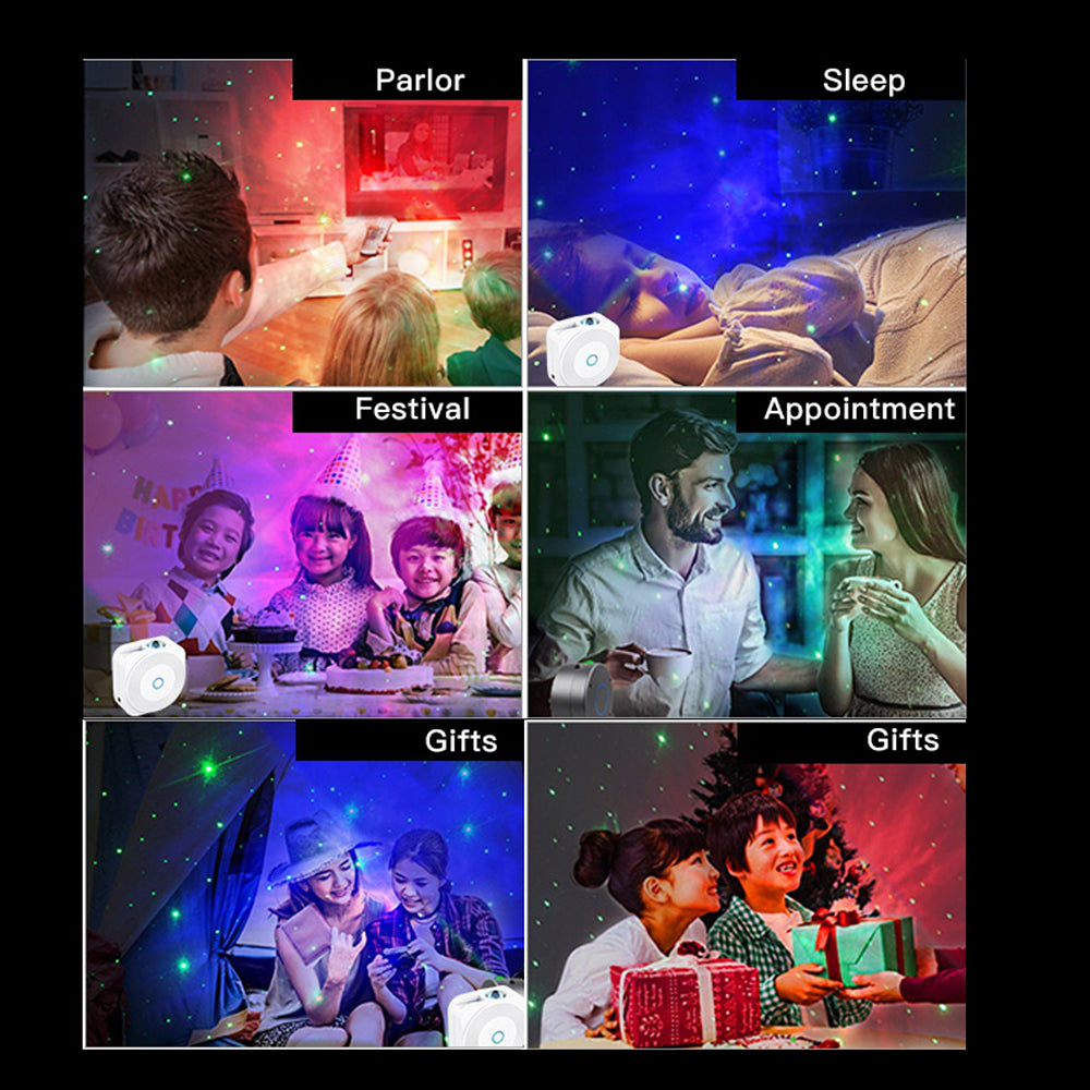 Ener-j SHA5327 WiFi + BLE Smart Star Projector with music sync function, Works with App & Alexa/Google