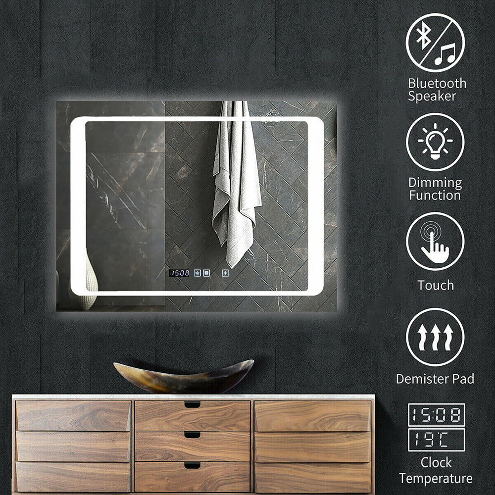 Ener-j SHA5332 LED Mirror with Bluetooth Speaker, CCT Changing & Touch Sensor