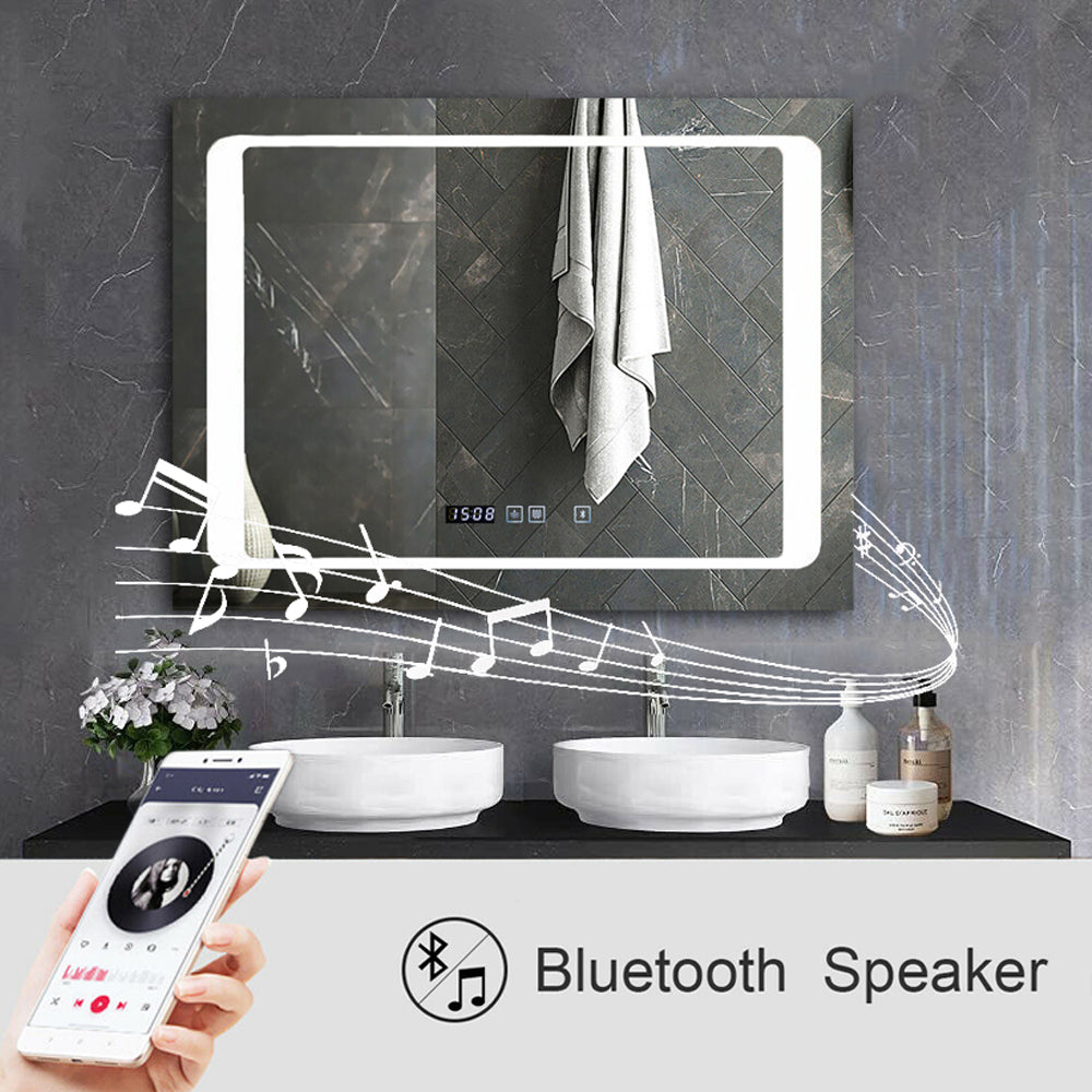 Ener-j SHA5332 LED Mirror with Bluetooth Speaker, CCT Changing & Touch Sensor