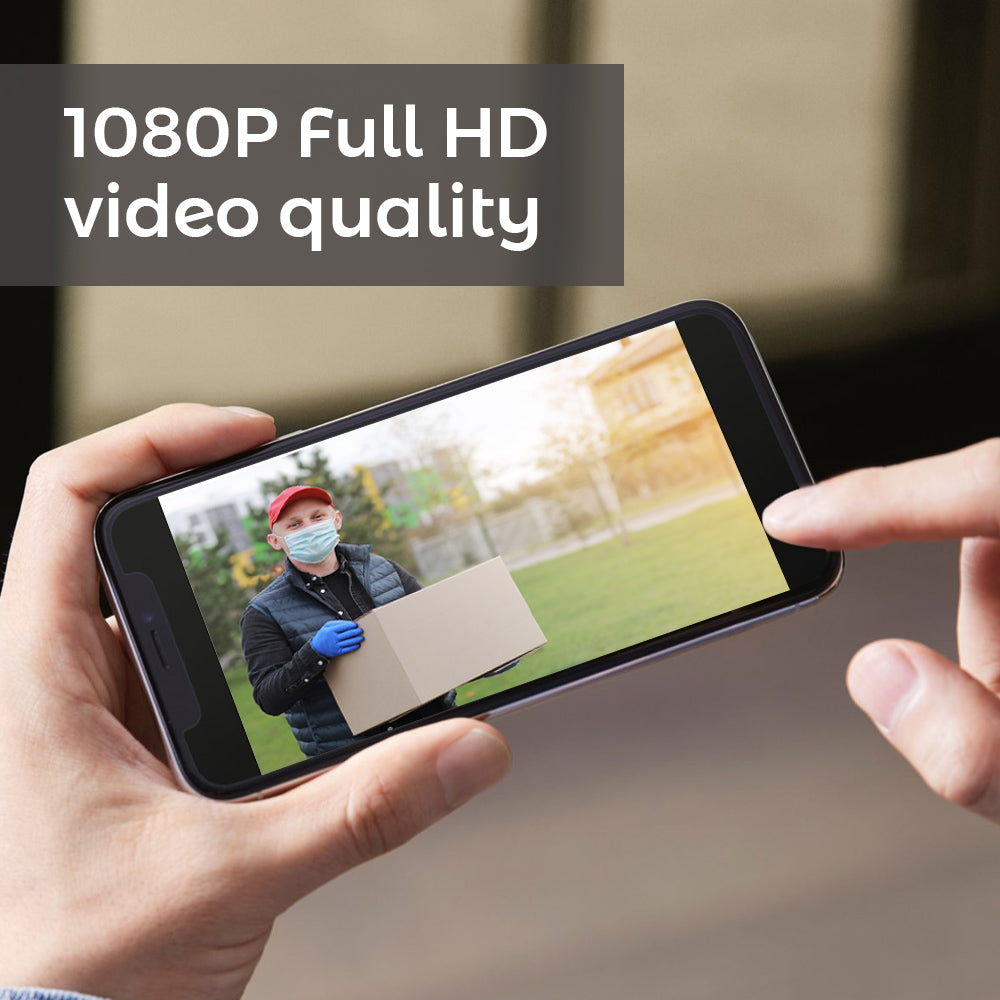 Ener-j SHA5344 Smart Wireless 1080P Battery Camera with Twin Floodlights, 10400mAh Batteries