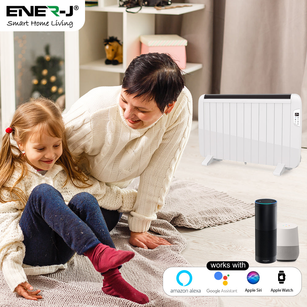 Ener-j SHA5355W Smart WiFi Radiator Heater 2000W, White Body (1000x585x55mm)