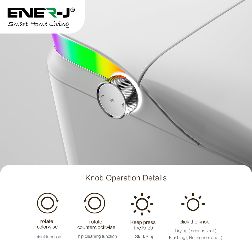 Ener-j SHA5368 HygienePro Smart Toilet with Inner Tank RGB