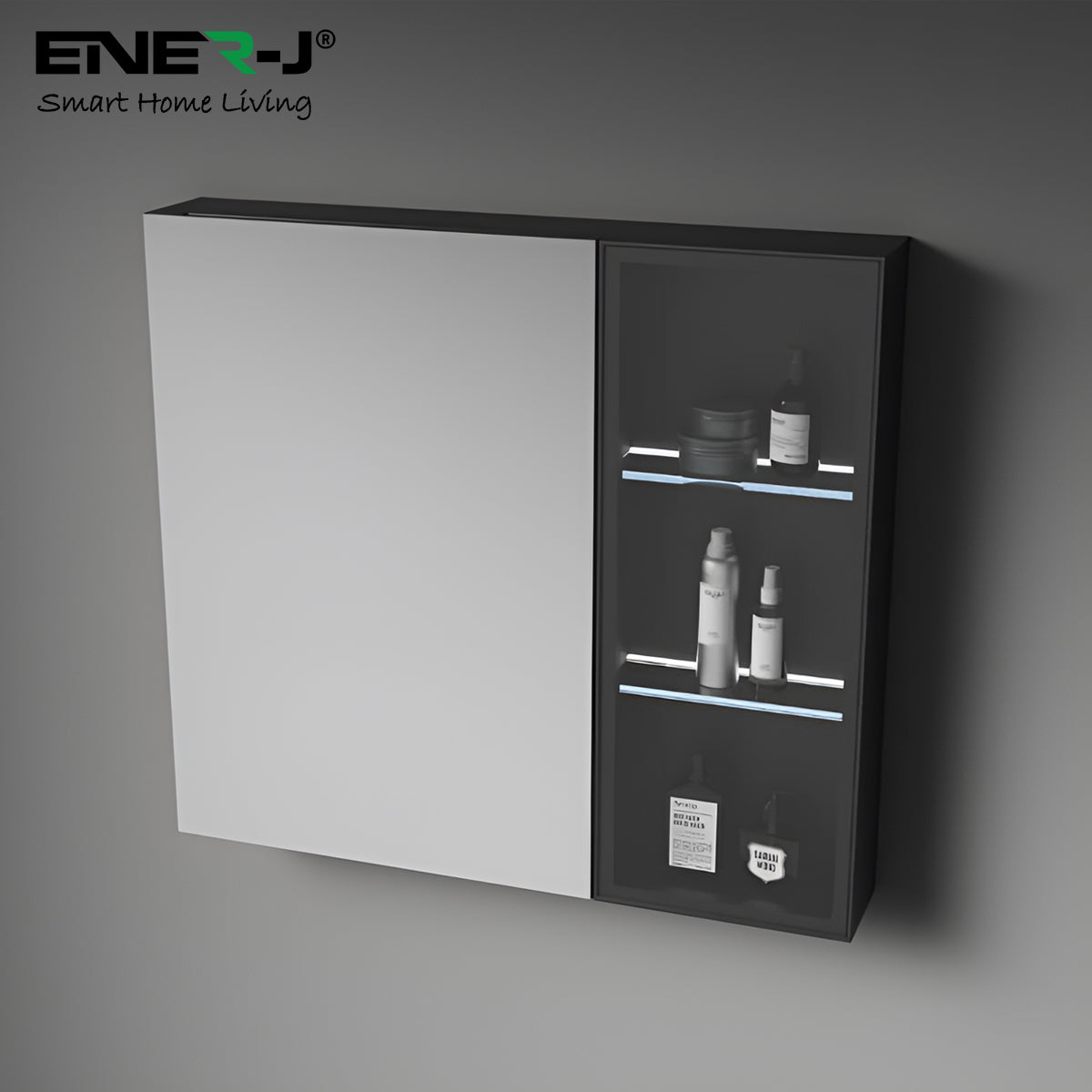 Ener-j SHA5402 Rectangular LED Mirror Cabinet, 750x680mm