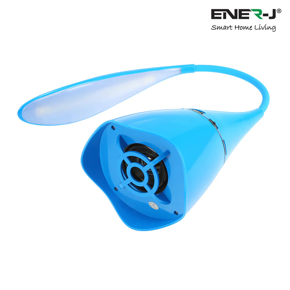 Ener-j T11C LED Table Lamp with Bluetooth Speaker - Blue