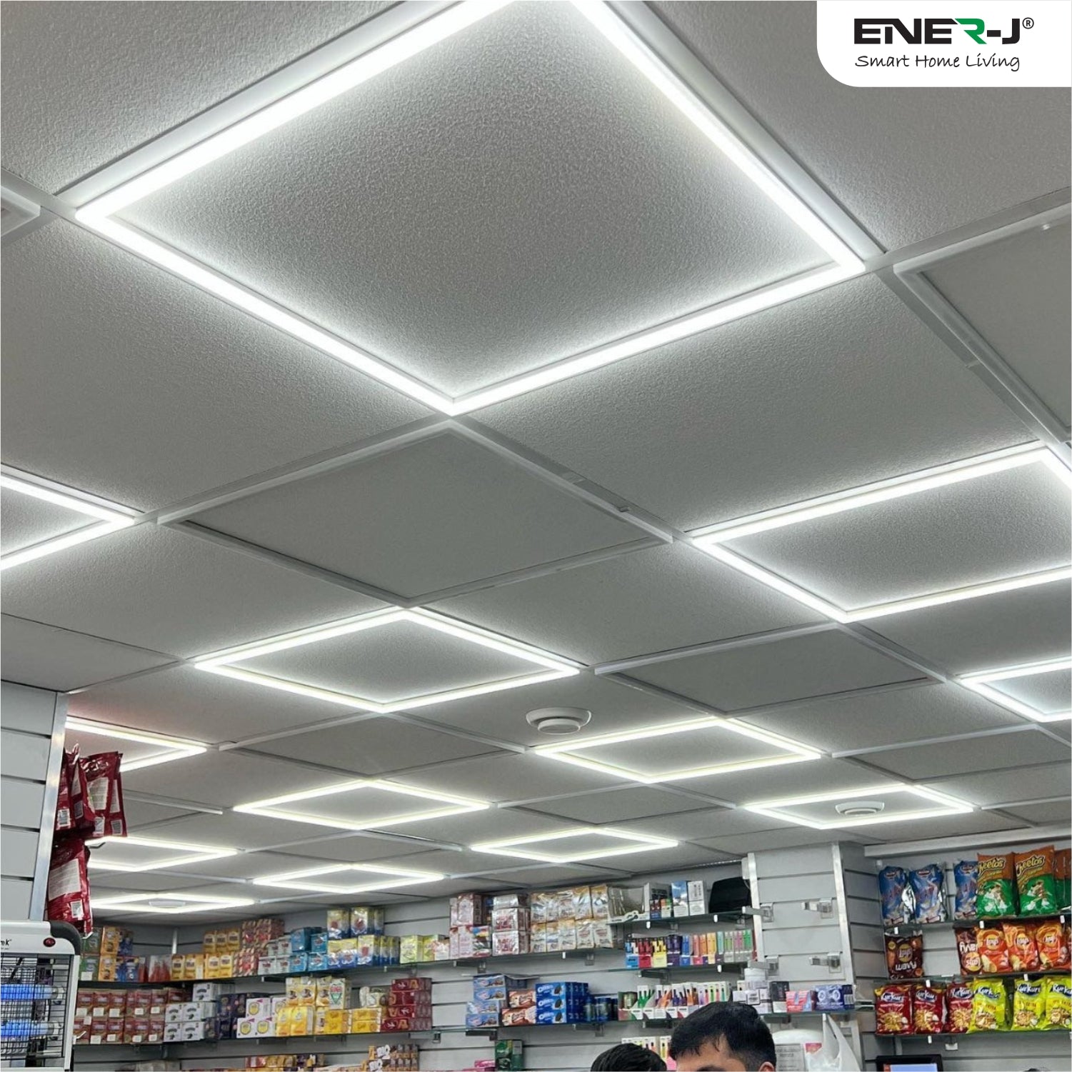 Ener-j T162 LED Borderline Panel 60x60 40W 4000 Lumens, CCT Switchable (6500K-4000K-3000K) Pack of 2